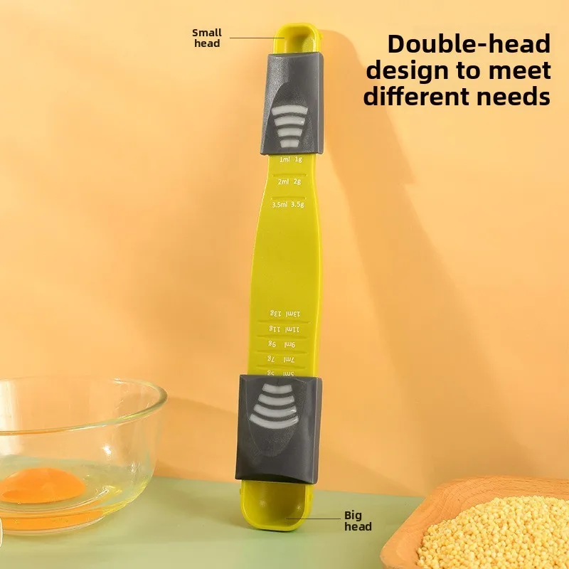Kitchen Household Adjustable Measuring Spoon with Scale, Gram-controlled Salt and Milk Powder Measuring Spoon