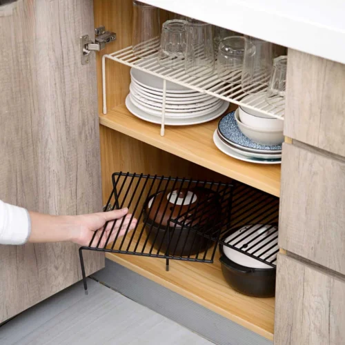 S63fbaeac35314089bb16867f397aad5be.webp Iron Kitchen Storage Rack Closet Shelf Dish Drying Rack Spice Jars Holder Seasoning Bottles Shelves Spice Rack Kitchen Organizer