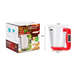 Kitchen Scales with LCD Display 1000g/1g Measuring Cup Kitchen Mixing Bowl Temperature Measurement Cups Kitchen Baking Tools