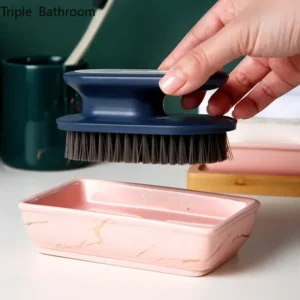 Light Luxury Soap Holder Ceramic Rectangle Household Bathroom Accessories Soap Dish Holders Restroom Organizer Kitchen Storage