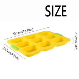Bakeware 9 Grids Silicone Cake Mold Silicone Non-Stick Bread Baking Form Non-slip Reusable Silicone Baking Pan Baking Tool