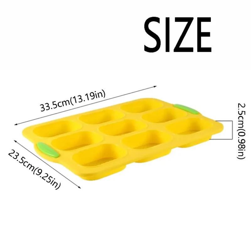 Bakeware 9 Grids Silicone Cake Mold Silicone Non-Stick Bread Baking Form Non-slip Reusable Silicone Baking Pan Baking Tool