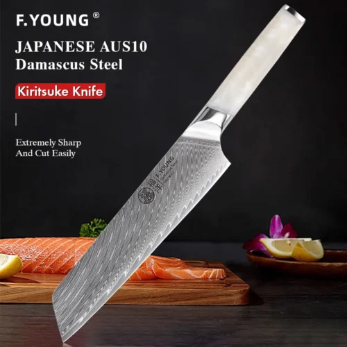 S6c8bc7108828445f83fd0e39046b57a0g.webp F.YOUNG 8.5" Japanese Kiritsuke Knife Damascus Steel Kitchen Professional Chef Knife Sharp Slicing Cleaver Cooking Tools Cutlery