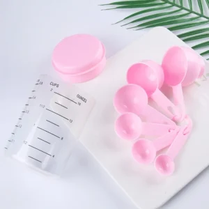 Kitchen Measuring Tool Plastic Measuring Cup Measuring Scale Set Scale Plastic Tool Measuring Set Spoon Kitchen 7-Piece