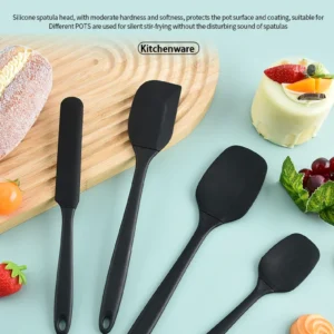 Silicone Kitchenware 6-Piece Set, Cream Scraper, Spatula, Oil Brush, Size Scraper Set Baking Tool, Non-Integrated Hand