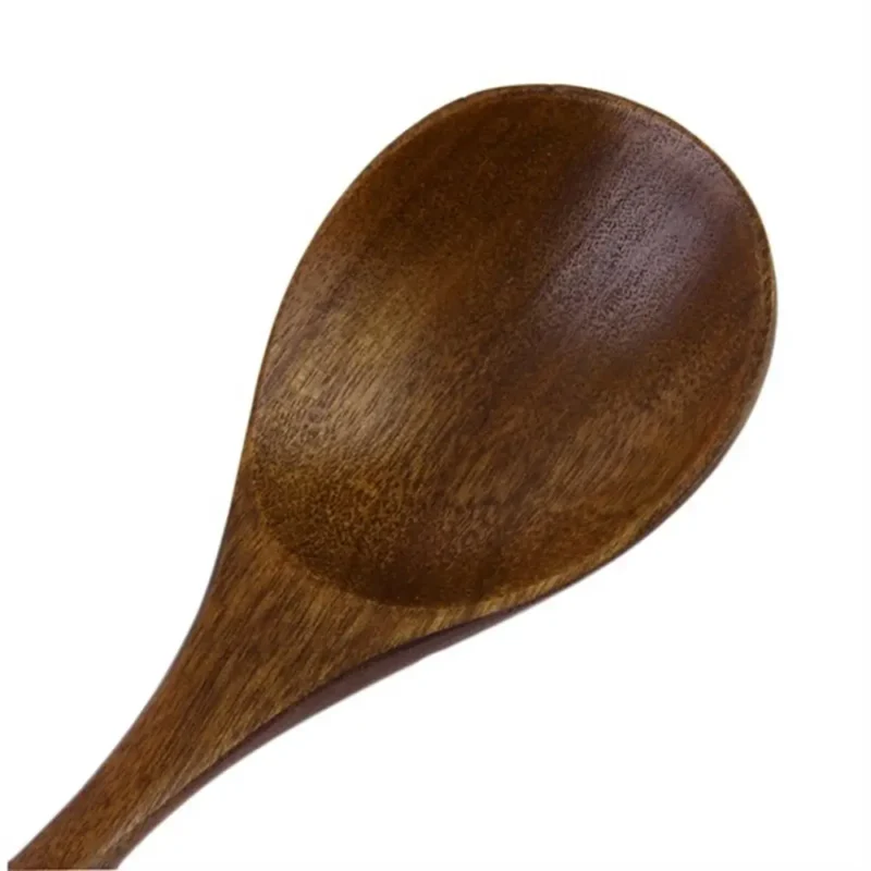 Coffee Dessert Tableware Wood Catering Scoop Hand-made Kitchen Tool Cooking Utensil Wooden Spoon Soup Spoon