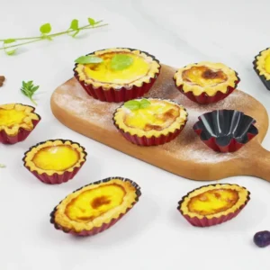 S79f8024195a4482b9db8e9a99b9976f3V.webp Bakeware Carbon Steel Egg Tart Molds Non-stick Mini Cake Mold Reusable Creative Tartlet Baking Mold Home