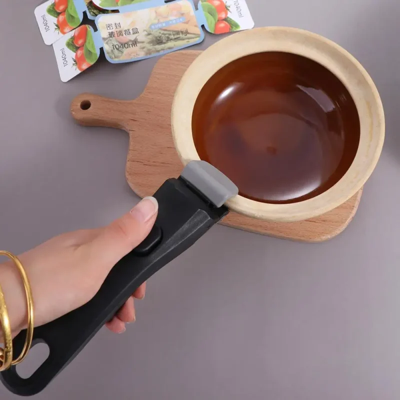 Cookware Anti-Scalding Removable Pot Handle Universal Portable Detachable Frying Pan Handle Ergonomic Pot Replacement Clip Dish