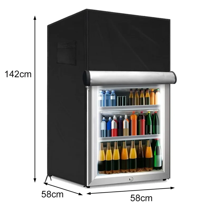 Outdoor Refrigerator Cover Waterproof Upright Freezers Cover Protection Dustproof Refrigerator Cover  Kitchen Storage
