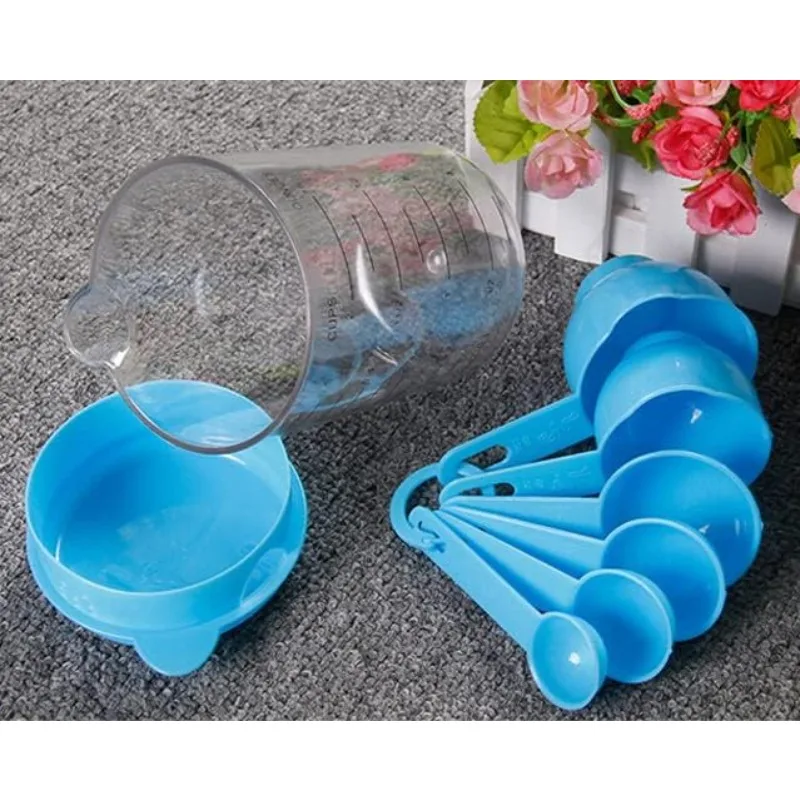 Kitchen Measuring Tool Plastic Measuring Cup Measuring Scale Set Scale Plastic Tool Measuring Set Spoon Kitchen 7-Piece