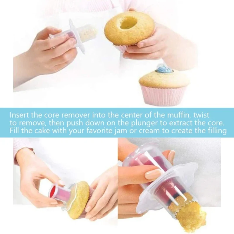 S7ca0f1ed22e3481cbda3e26dff35204da.webp Kitchen Cake Decorating Tools, Cupcake, Muffin, Corer, Plunger Cutter, Pasty Divider Mold, Baking Accessories