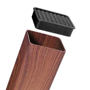 S7ca69bc7e88e48b4a47043a7faa0a12b6.webp 1pc New PP Home Kitchen Knife Block Holder Rack Stands with Wood Grain Surface and Rubber Plastic Coating for Kitchen Storage
