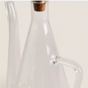 Glass Oil Dispenser Bottle for Kitchen Large Capacity Olive Oil Pourer Leak-proof Soy Spout Cooking Kitchen Storage Container