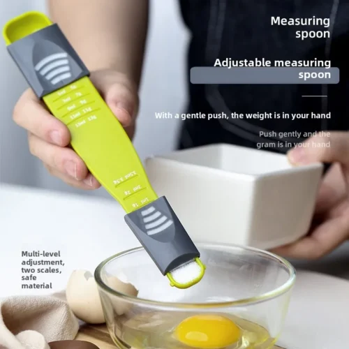 S7e3b2ffed5e9405fa7c20b0a94b733cer.webp Kitchen Household Adjustable Measuring Spoon with Scale, Gram-controlled Salt and Milk Powder Measuring Spoon