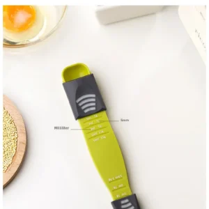 Kitchen Household Adjustable Measuring Spoon with Scale, Gram-controlled Salt and Milk Powder Measuring Spoon
