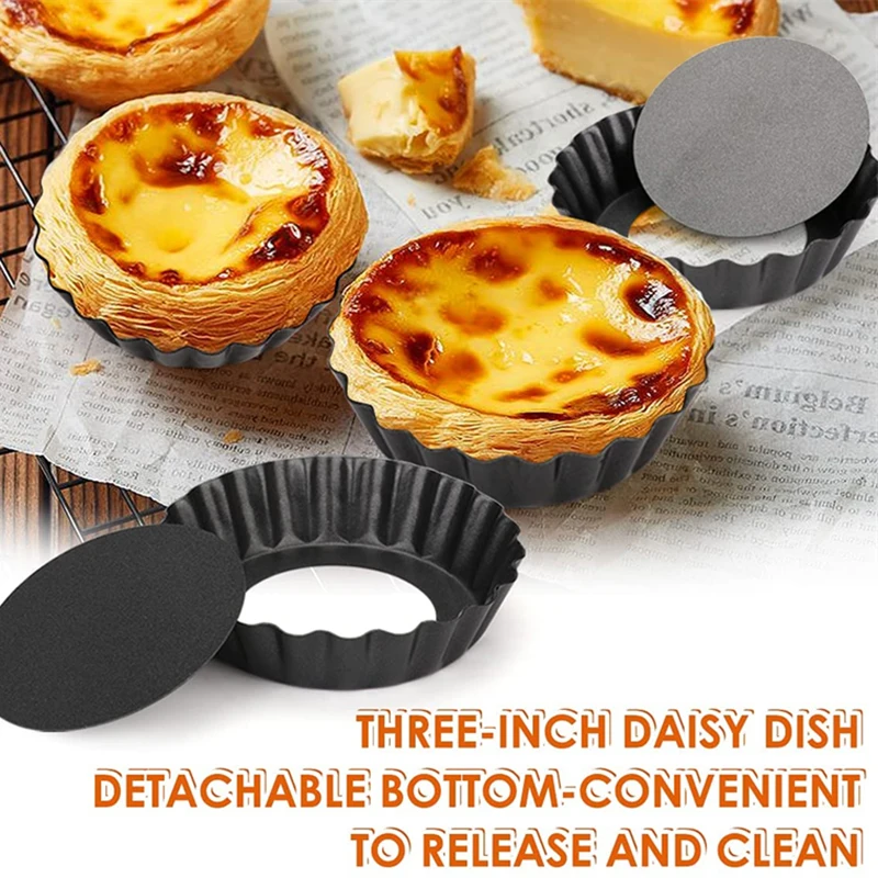 Baking Cake Molds Alloy Round Non Stick Tart Quiche Pans Removable Bottom Pie Pizza Baked Mould Cup Bakeware Alloy Kitchen Tool