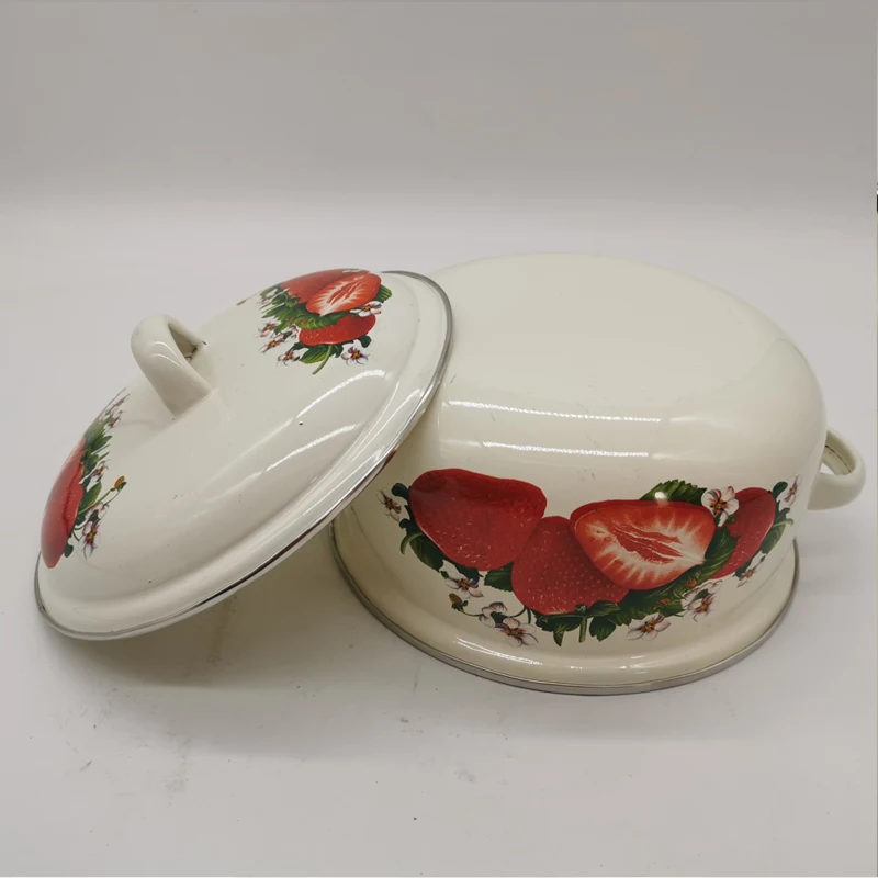 S89b2f31bdb504088a8a0ac93760335dau.webp 16cm 18cm 20cm 3piece Set Strawberry Enameled Cookware Set