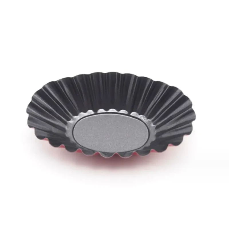 S8c6aadfd247e4c9db5d99a84d83ec9f8P.webp Bakeware Carbon Steel Egg Tart Molds Non-stick Mini Cake Mold Reusable Creative Tartlet Baking Mold Home