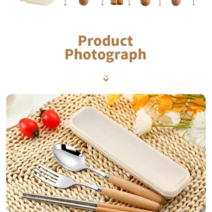 S91cb6cf275924032a7aa95af890c7f18W.webp 304 Dinnerware Set Flatware Stainless Steel Portable Cutlery Sets Camping Travel Set Case Knife Fork Spoon Kitchen Accessories