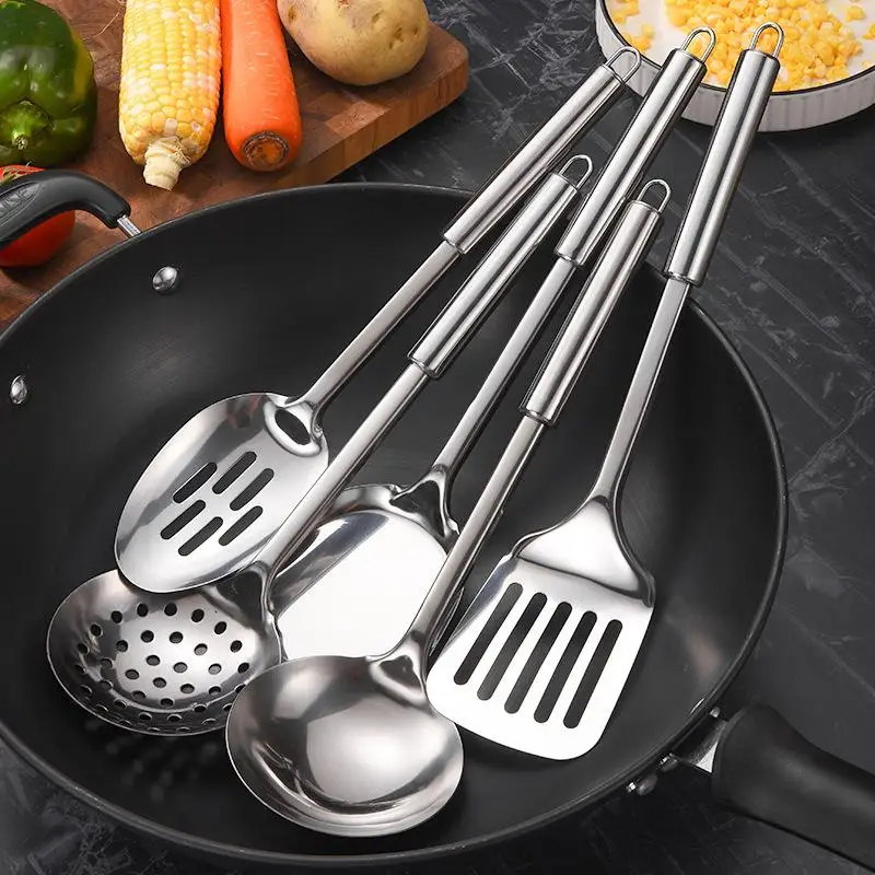 Kitchen Cookware Cooking Utensils Stainless Steel Shovel Soup Spoon Turner Utensils Dinnerware Cooking Tool Kitchen Gadgets