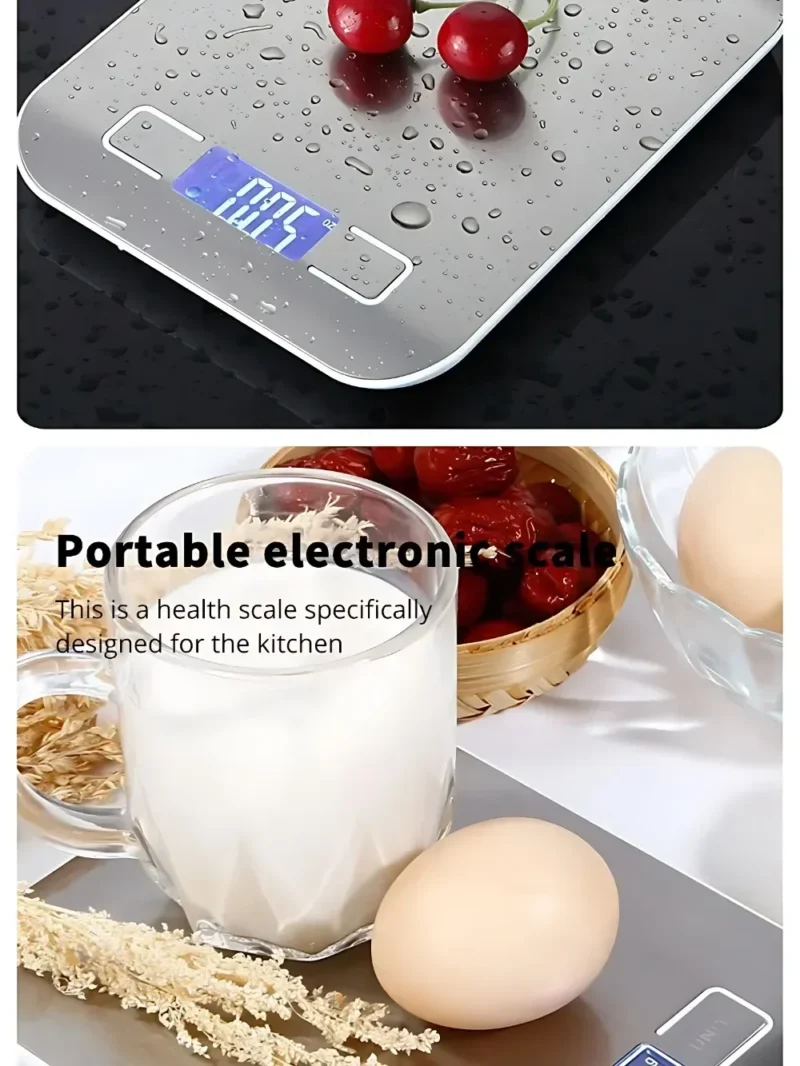 S9961d80d4854456fb35553d99066e672i.webp Kitchen Digital Scale Multi-function Portable Weighing Scale LCD Display USB Electronic Scales Baking Measuring Tools