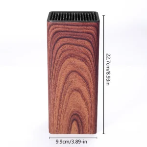 S9973d0892ae5478aa1a5a4fdf7f2a0aa2.webp 1pc New PP Home Kitchen Knife Block Holder Rack Stands with Wood Grain Surface and Rubber Plastic Coating for Kitchen Storage
