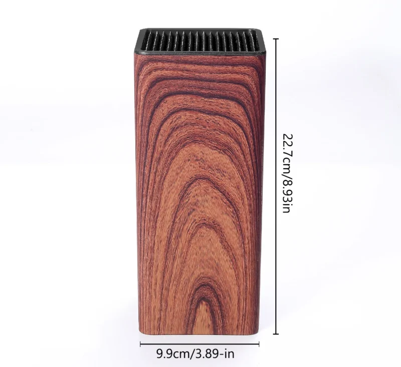 S9973d0892ae5478aa1a5a4fdf7f2a0aa2.webp 1pc New PP Home Kitchen Knife Block Holder Rack Stands with Wood Grain Surface and Rubber Plastic Coating for Kitchen Storage