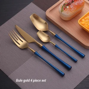 S9caa594aaec942d489dcdd13bc4f19a5z.webp 4 Pcs Mirror Matte Stainless Steel Black Gold Silver Cutlery Dinnerware Tableware Knife Spoon Fork Flatware Set Dishwasher Safe
