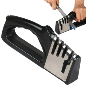 Sa3f5bbe672aa4860aeea1f1591f8dd55r.webp Kitchen 4 Segment Knife Sharpener Multifunctional Portable Non-slip Base Knife Sharpener Household Kitchen Gadgets Accessories