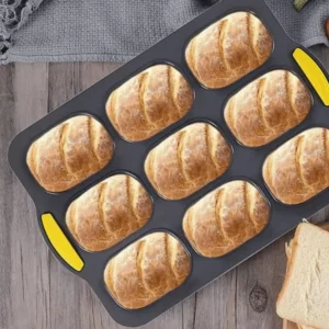 Bakeware 9 Grids Silicone Cake Mold Silicone Non-Stick Bread Baking Form Non-slip Reusable Silicone Baking Pan Baking Tool