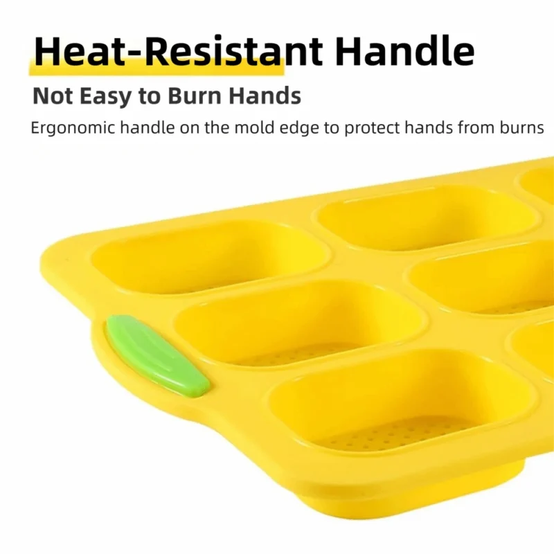 Bakeware 9 Grids Silicone Cake Mold Silicone Non-Stick Bread Baking Form Non-slip Reusable Silicone Baking Pan Baking Tool
