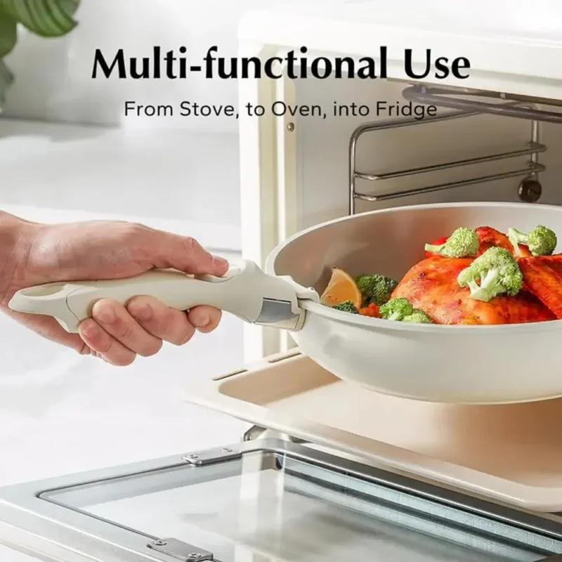 Cookware Anti-Scalding Removable Pot Handle Universal Portable Detachable Frying Pan Handle Ergonomic Pot Replacement Clip Dish