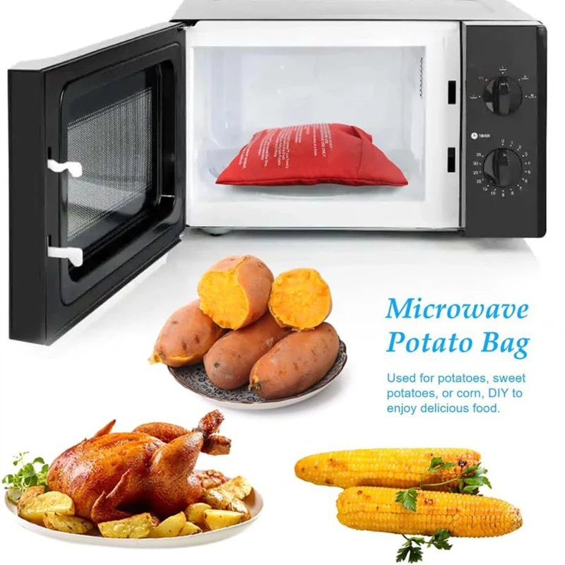 Sa46e62ac2c494bf3bcf7821fbc97ff446.webp Kitchen Supplies Microwave Potato Bag Baked Potato Bag Red Pouch Cooking in Just 4 Minutes Cooker Bag Potato Bags Kitchen Tools