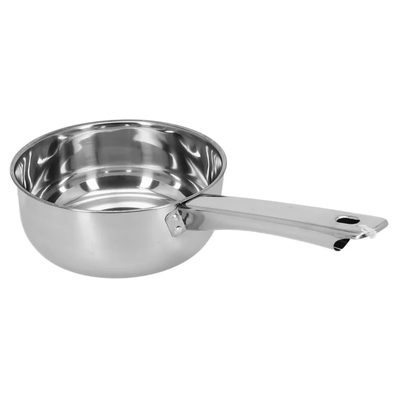 Sa81cd7d00e5e42dc9c358371d8f626dfH.webp Stainless Steel Uncoated Nonstick Saucepan Household Milk Cooking Pot Frying Pan Induction Cooker Gas Stove Kitchen Utensils