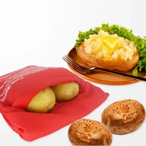 Sa98428fb8feb4f6fbd407e525bd052778-1.webp Kitchen Supplies Microwave Potato Bag Baked Potato Bag Red Pouch Cooking in Just 4 Minutes Cooker Bag Potato Bags Kitchen Tools