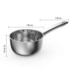 Sb1879e6fbceb45f9a8e838079c0240e5B.webp Stainless Steel Uncoated Nonstick Saucepan Household Milk Cooking Pot Frying Pan Induction Cooker Gas Stove Kitchen Utensils