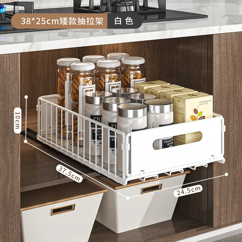 Sbce5c54c97e541b6ad348fd96439955eL.webp Kitchen Storage Rack Pull Out Cabinet Organizer Slide Drawer Storage Tray Seasoning Bottle Spice Storage Rack Kitchen Organizer