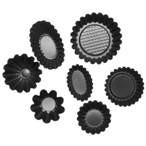 Sc395e62fba9e4ebf9ec43c462b933cccp.webp Bakeware Carbon Steel Egg Tart Molds Non-stick Mini Cake Mold Reusable Creative Tartlet Baking Mold Home