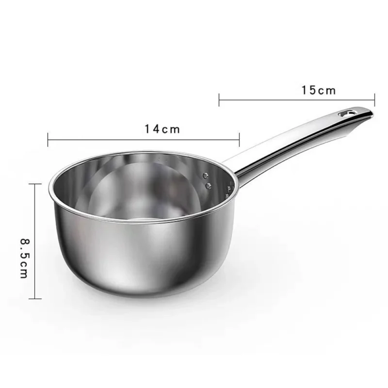 Sc5ac6ae80b3b4fc18f0a48c1d12051dcI.webp Stainless Steel Uncoated Nonstick Saucepan Household Milk Cooking Pot Frying Pan Induction Cooker Gas Stove Kitchen Utensils
