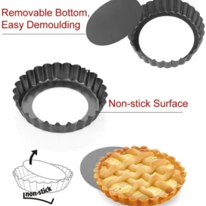 Baking Cake Molds Alloy Round Non Stick Tart Quiche Pans Removable Bottom Pie Pizza Baked Mould Cup Bakeware Alloy Kitchen Tool
