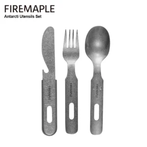 Fire-Maple Antarcti 3in1 Utensils Set Fork Knife Spoon Outdoor Tableware 304 Stainless Steel Camping Cooking Portable Cutlery