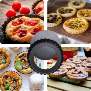 Baking Cake Molds Alloy Round Non Stick Tart Quiche Pans Removable Bottom Pie Pizza Baked Mould Cup Bakeware Alloy Kitchen Tool