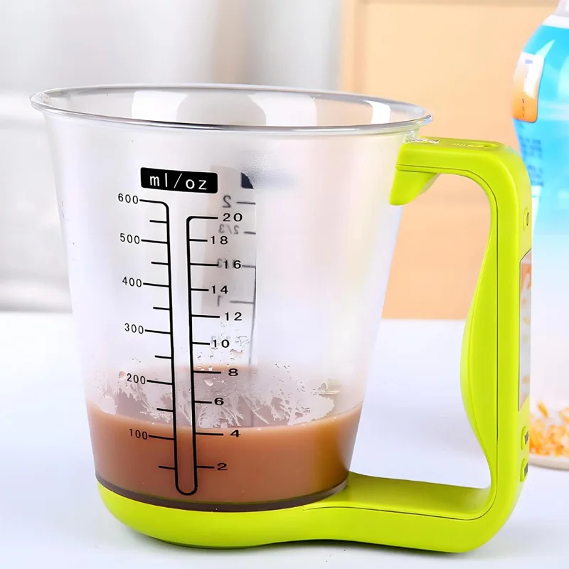 Kitchen Scales with LCD Display 1000g/1g Measuring Cup Kitchen Mixing Bowl Temperature Measurement Cups Kitchen Baking Tools