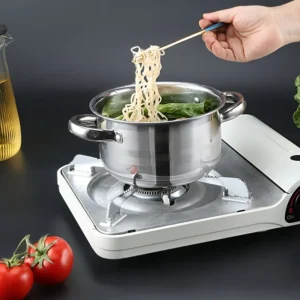 4pcs Stainless Steel Cookware Set with Heat Conduction Simmering Feature - Perfect for Soup, Noodles & More | Essential Kitchen