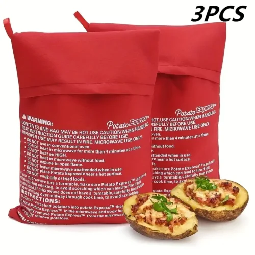 Sda2b76574e5d4a92ba64f9f90ffaa161R.webp Kitchen Supplies Microwave Potato Bag Baked Potato Bag Red Pouch Cooking in Just 4 Minutes Cooker Bag Potato Bags Kitchen Tools