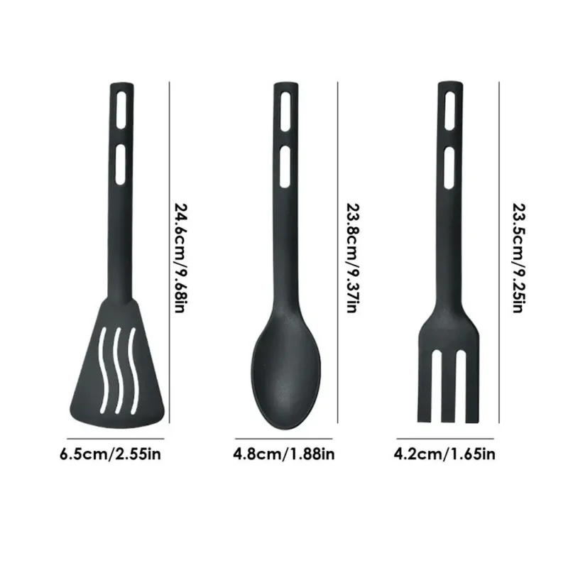 Kitchen Tool Set Nylon Cooking Tools Set Sturdy Cutlery Kit With Non-Stick Spatulas Comfortable Handle Cookware Accessories