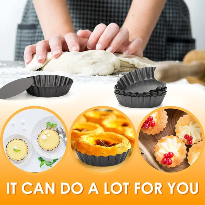 Baking Cake Molds Alloy Round Non Stick Tart Quiche Pans Removable Bottom Pie Pizza Baked Mould Cup Bakeware Alloy Kitchen Tool