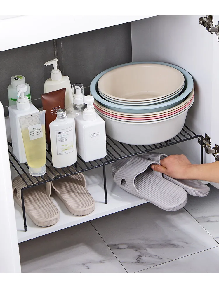 Iron Kitchen Storage Rack Closet Shelf Dish Drying Rack Spice Jars Holder Seasoning Bottles Shelves Spice Rack Kitchen Organizer