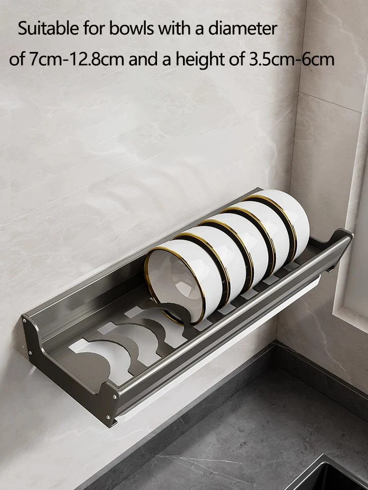 Sf16ede90152240b5bdecc23821e3064fF.webp Bowl Plate Drying Shelf Portable Kitchen Organizer Wall Mounted Dish Drainer Rack Kitchen Storage Shelves Tableware Holder
