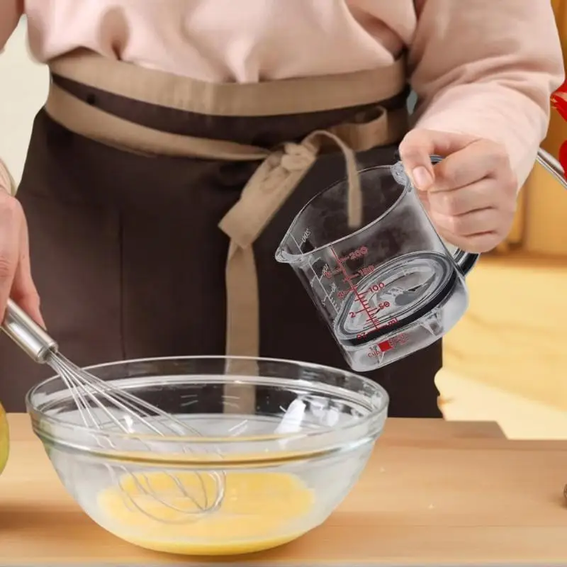 All-in-One Cooking Measuring Cup with Adjustable Base and Scraper; Essential for Every Kitchen